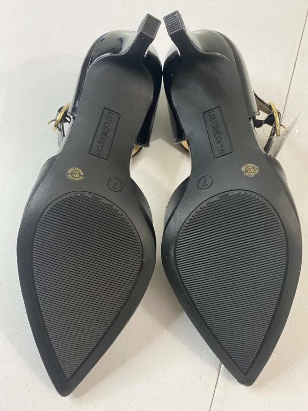 Liz Claiborne Womens Kiara Stiletto Heel Pumps, 7 Medium, Black - Picture 13 of 16